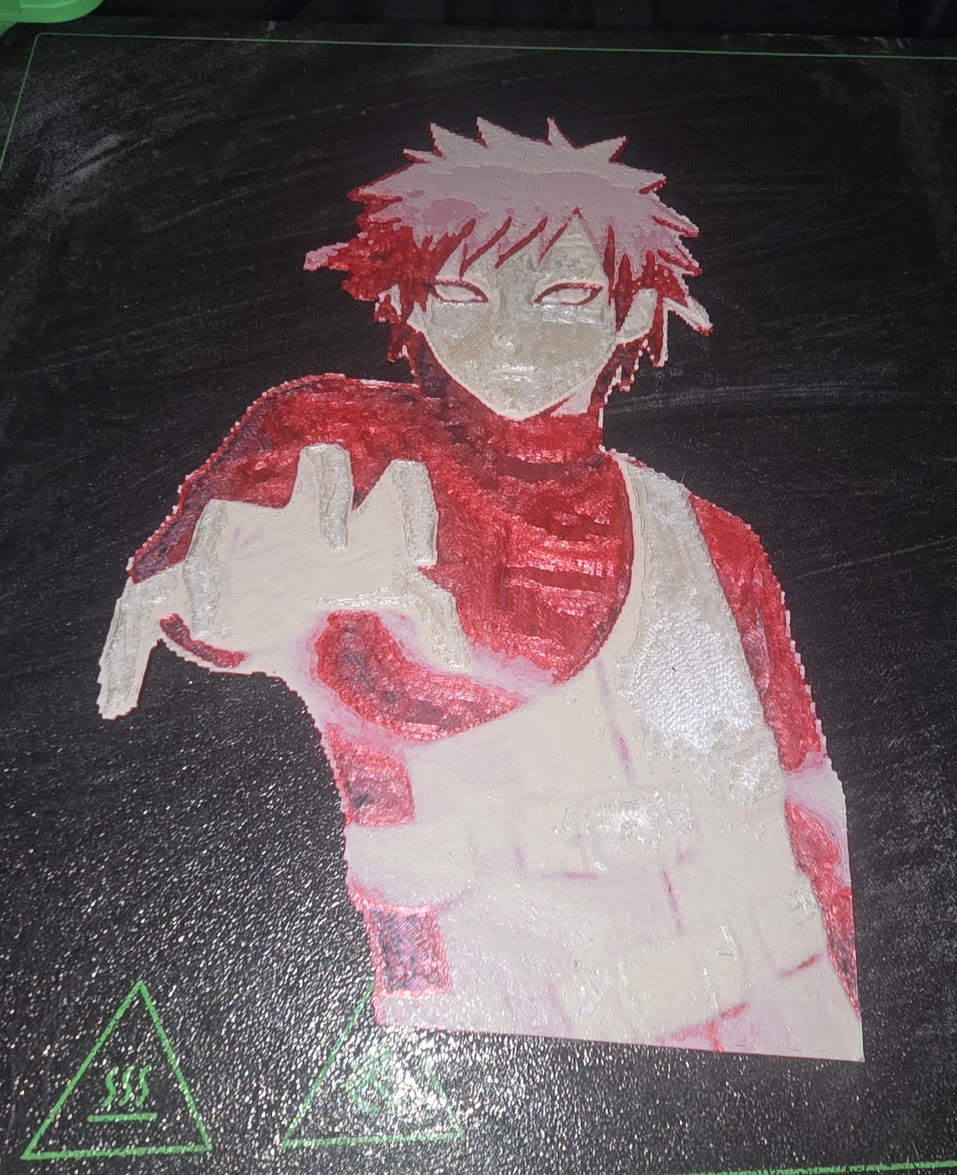 Naruto / Gaara Filament print Hueforge Hue Forge