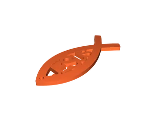 Portachiavi bottone a forma di pesce