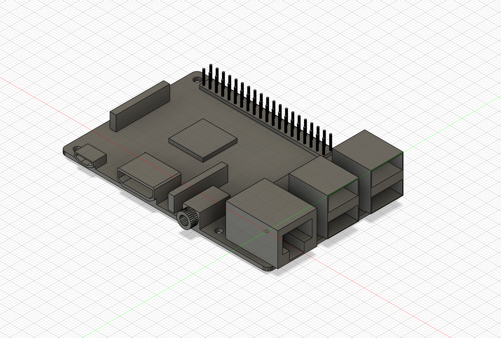 Dimensionally accurate Pi3 B+