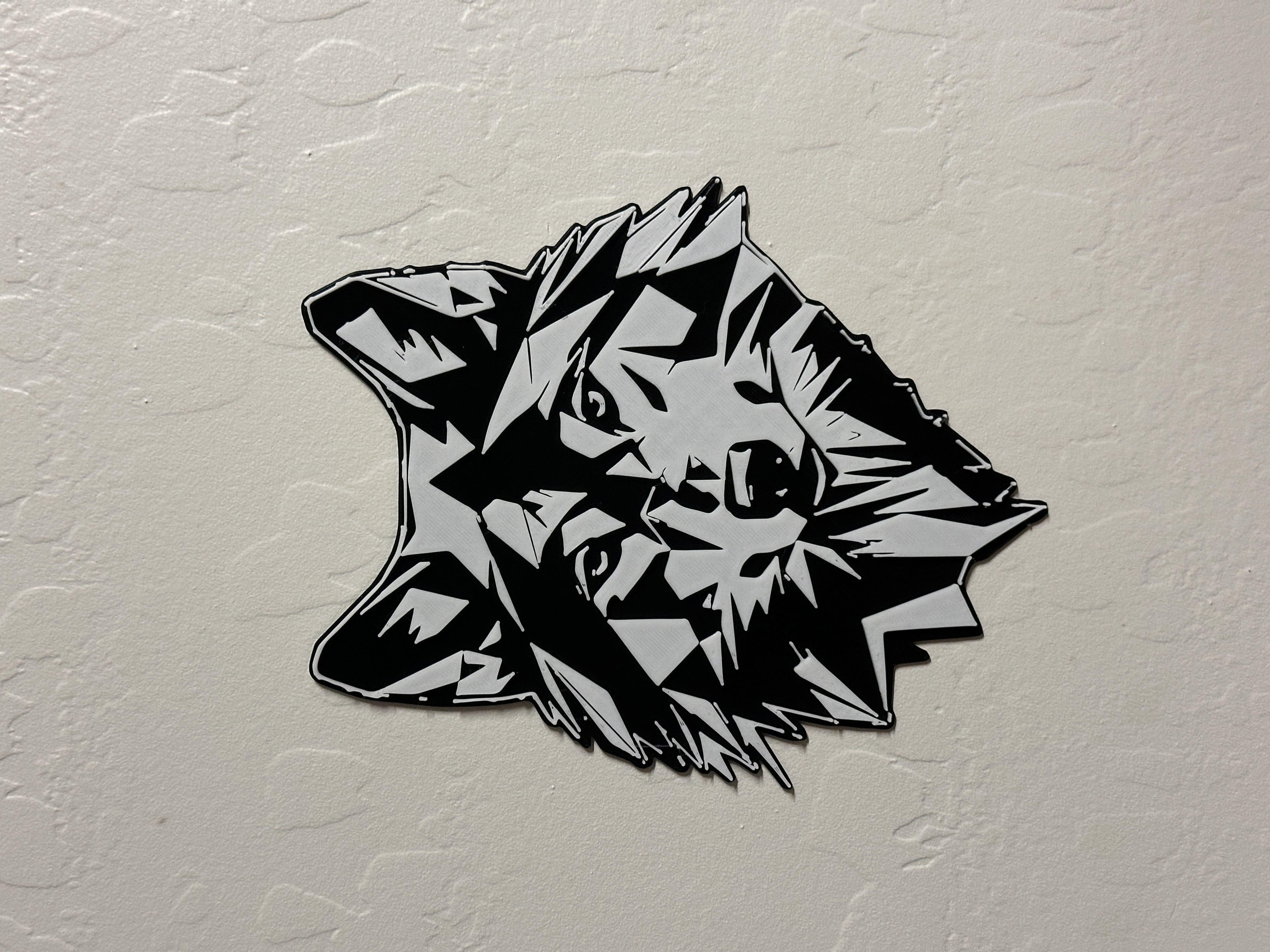 Miniatura 2 do modelo 3D Geometric Wolf Wall Art