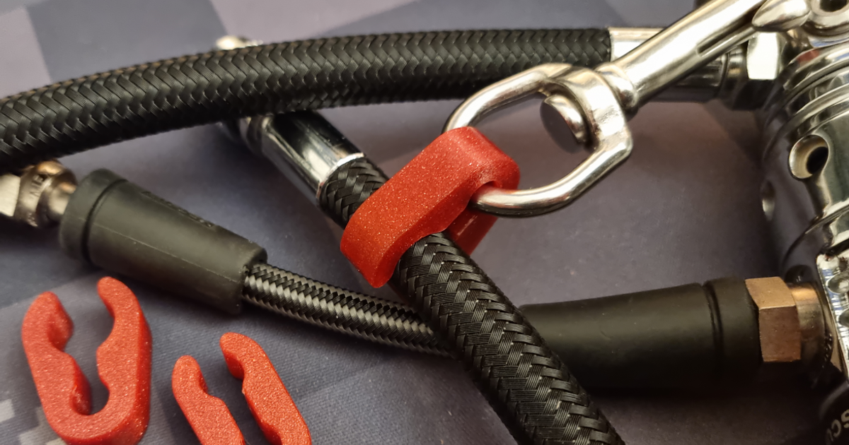 SCUBA diving boltsnap hose holder / Schlauchhalter by Duglum