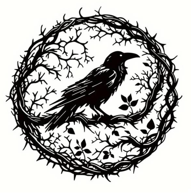 Raven Wall Art 3D model thumbnail