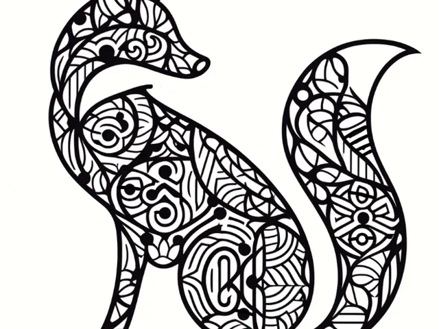 Geometric fox wall art