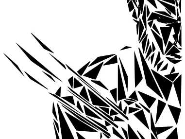 wolverine geometric wall art
