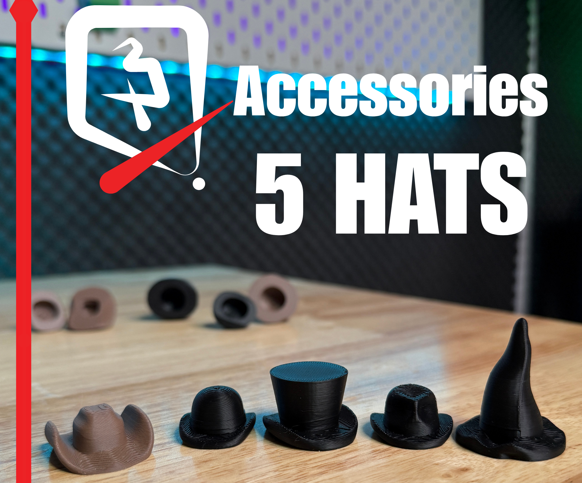 Miniatura 7 do modelo 3D 5 Mini Hats Pack