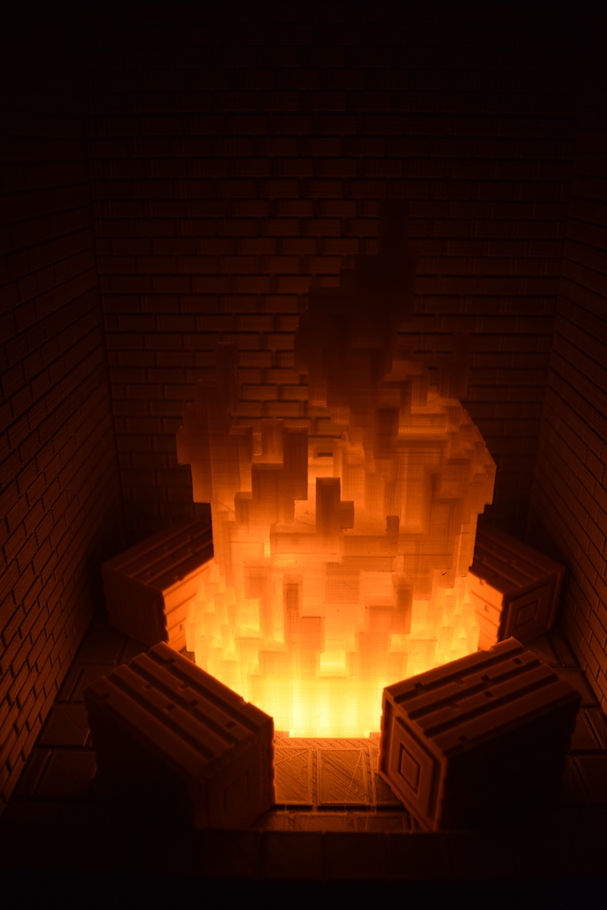 Miniatura 9 do modelo 3D Minecraft/8-bit Led Fireplace 