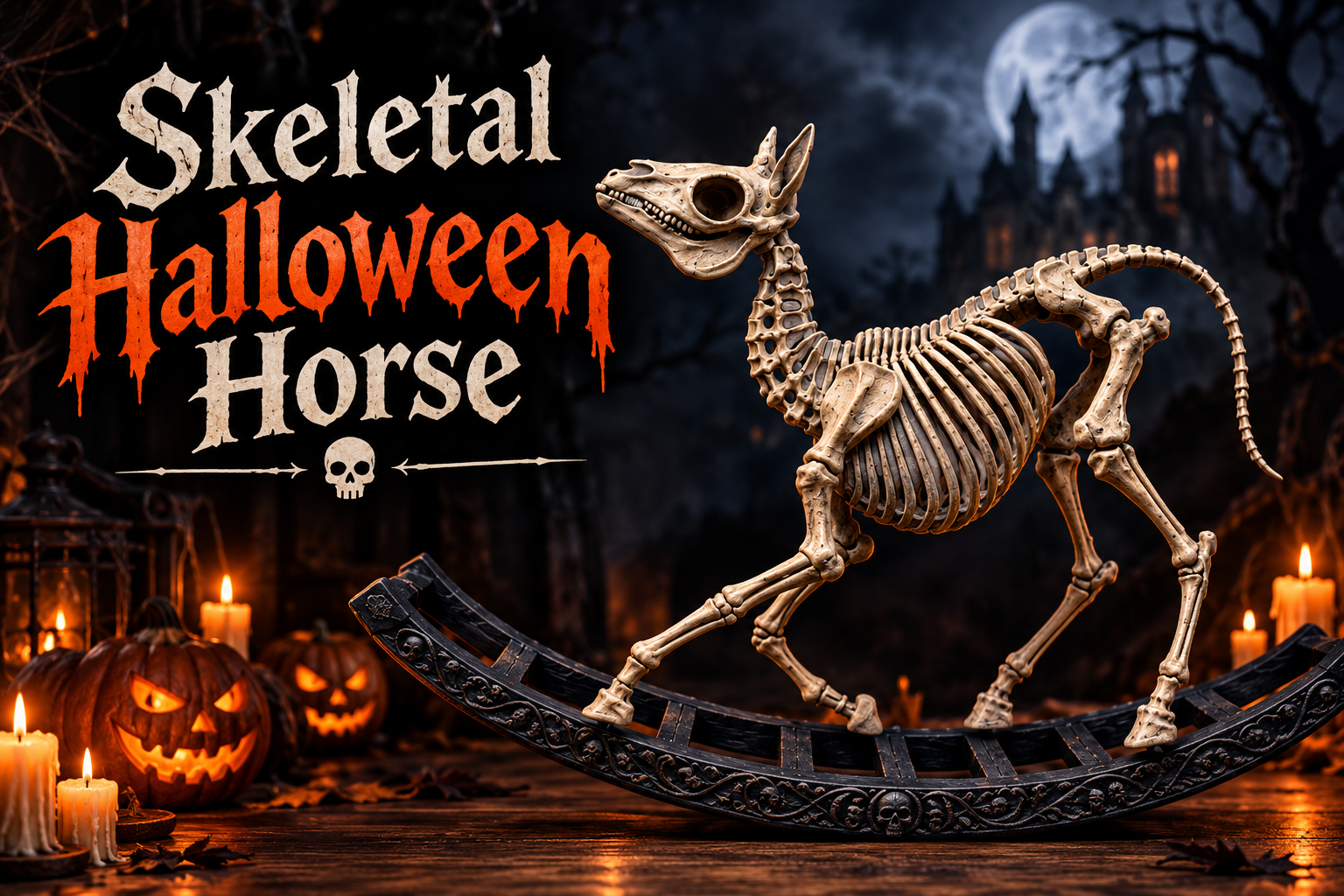 Skeletal Halloween Horse