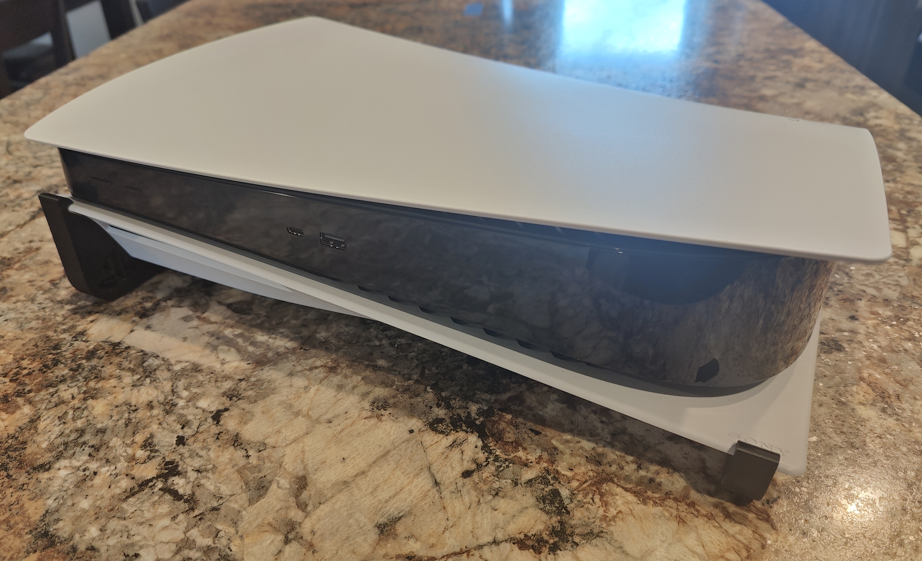 PS5 (disk) Horizontal Stand with Logo 3D model thumbnail