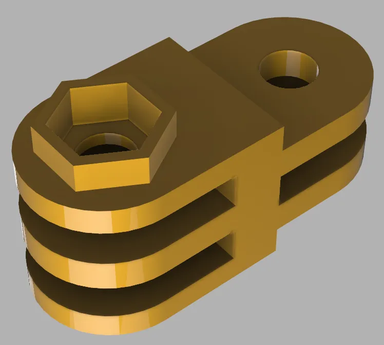 GoPro Connector straight 35mm by Thomas | Download free STL model ...