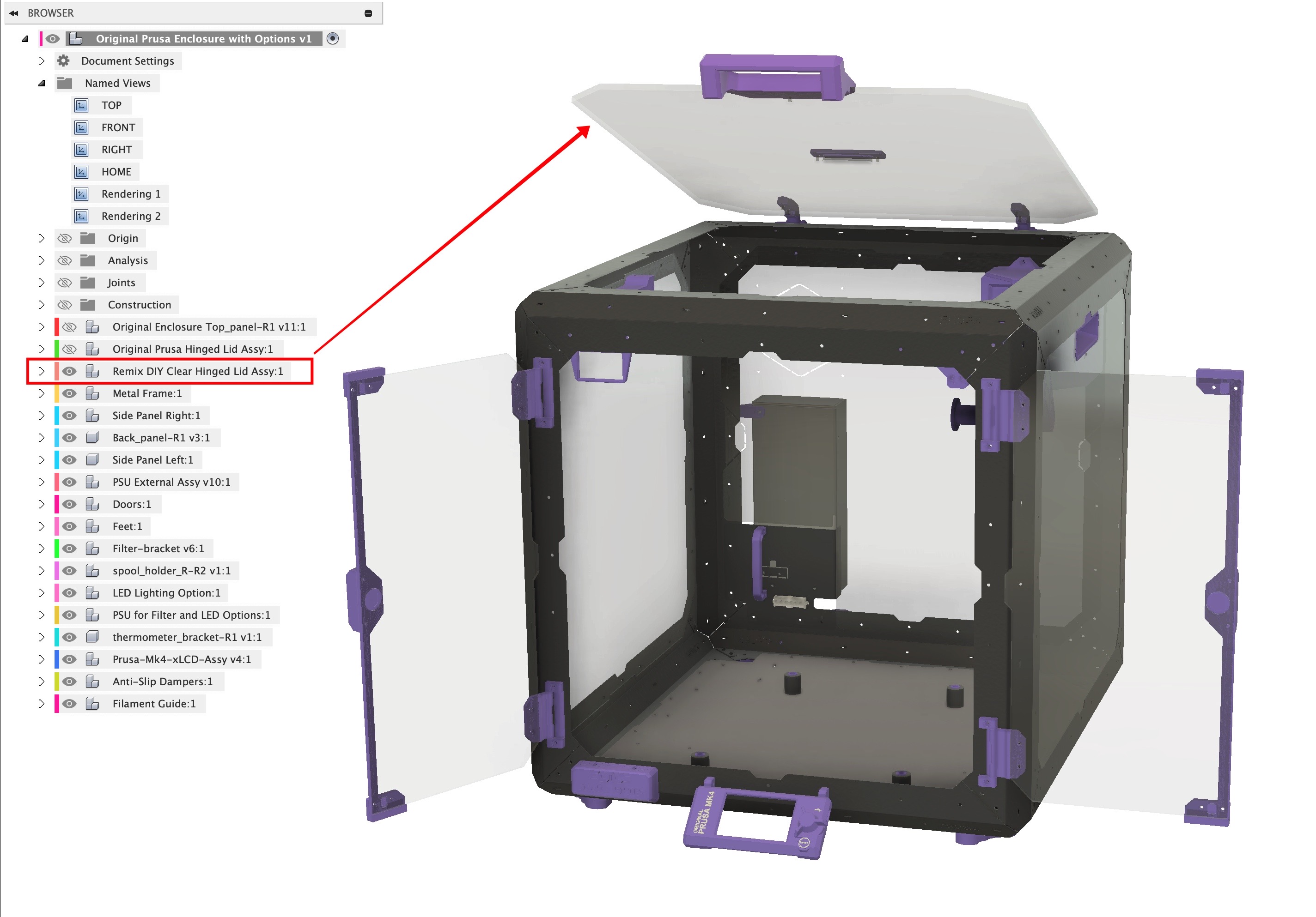 Original Prusa Enclosure with Options by davidpbest | Download free STL ...