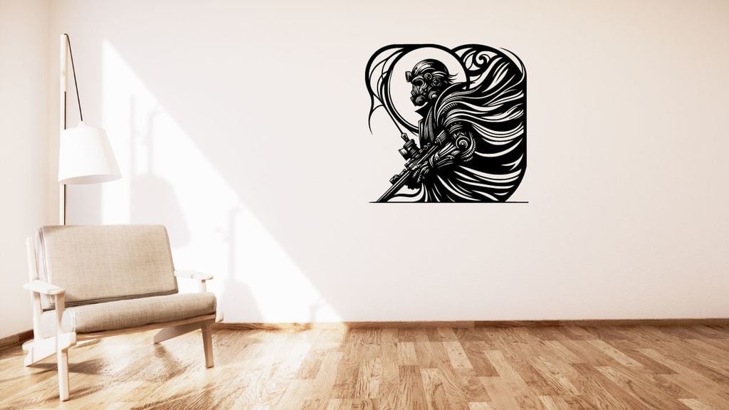 Post-apocalyptic soldier 3 wall or table decoration