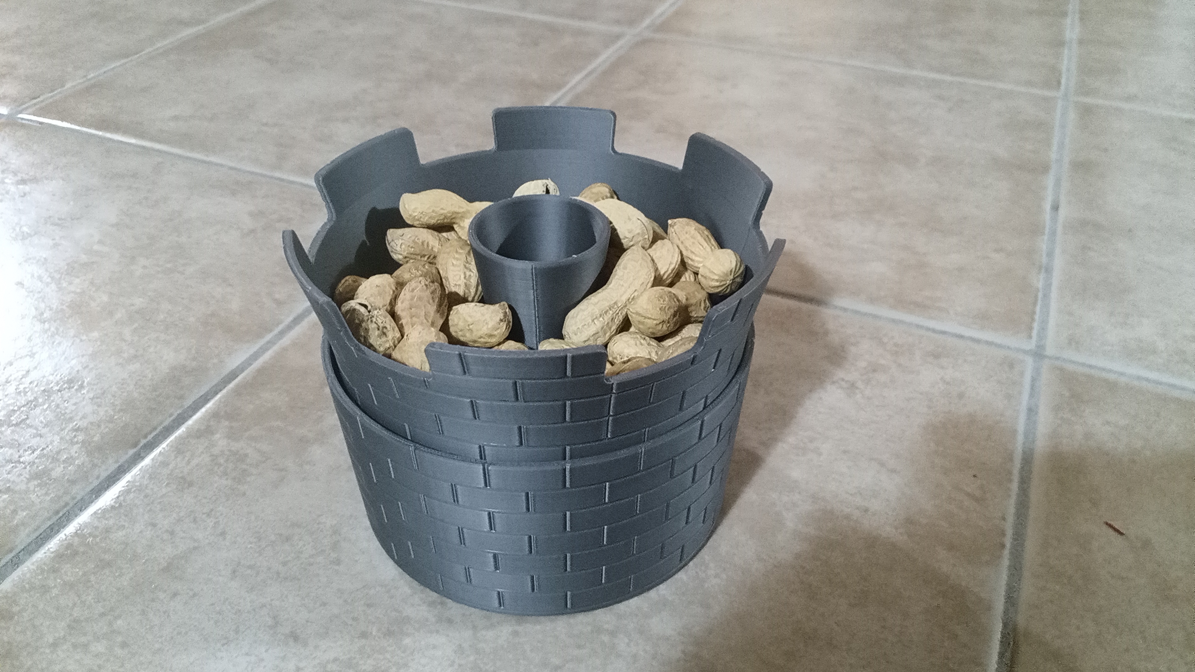 Pistachio or peanut Bowl Chess Tower model