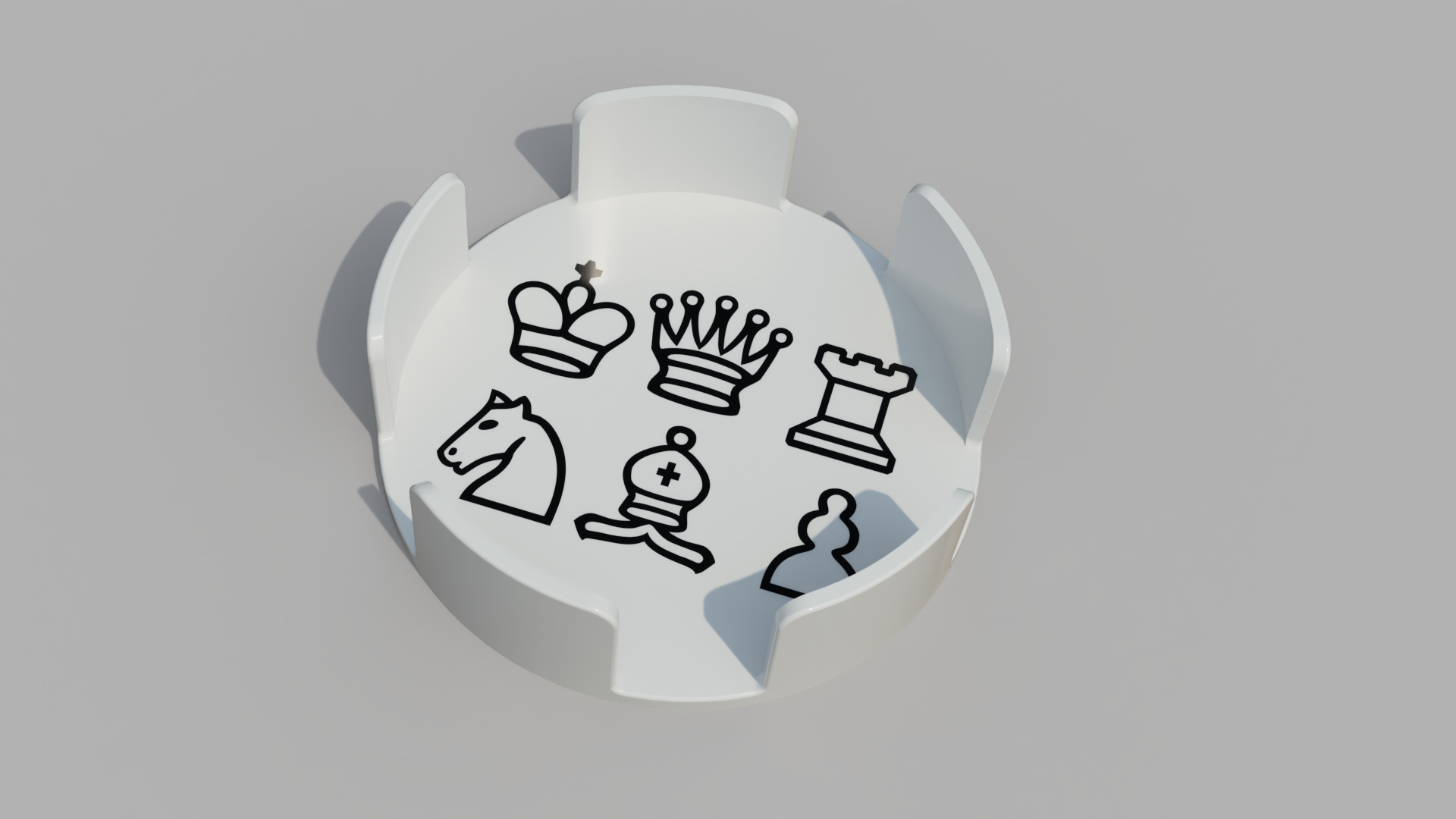 Miniatura 4 do modelo 3D Chess Drinks Coaster Set