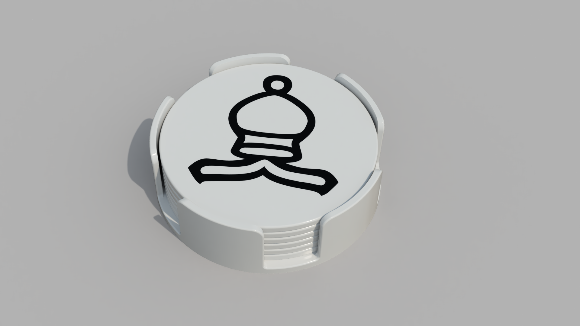Miniatura 2 do modelo 3D Chess Drinks Coaster Set