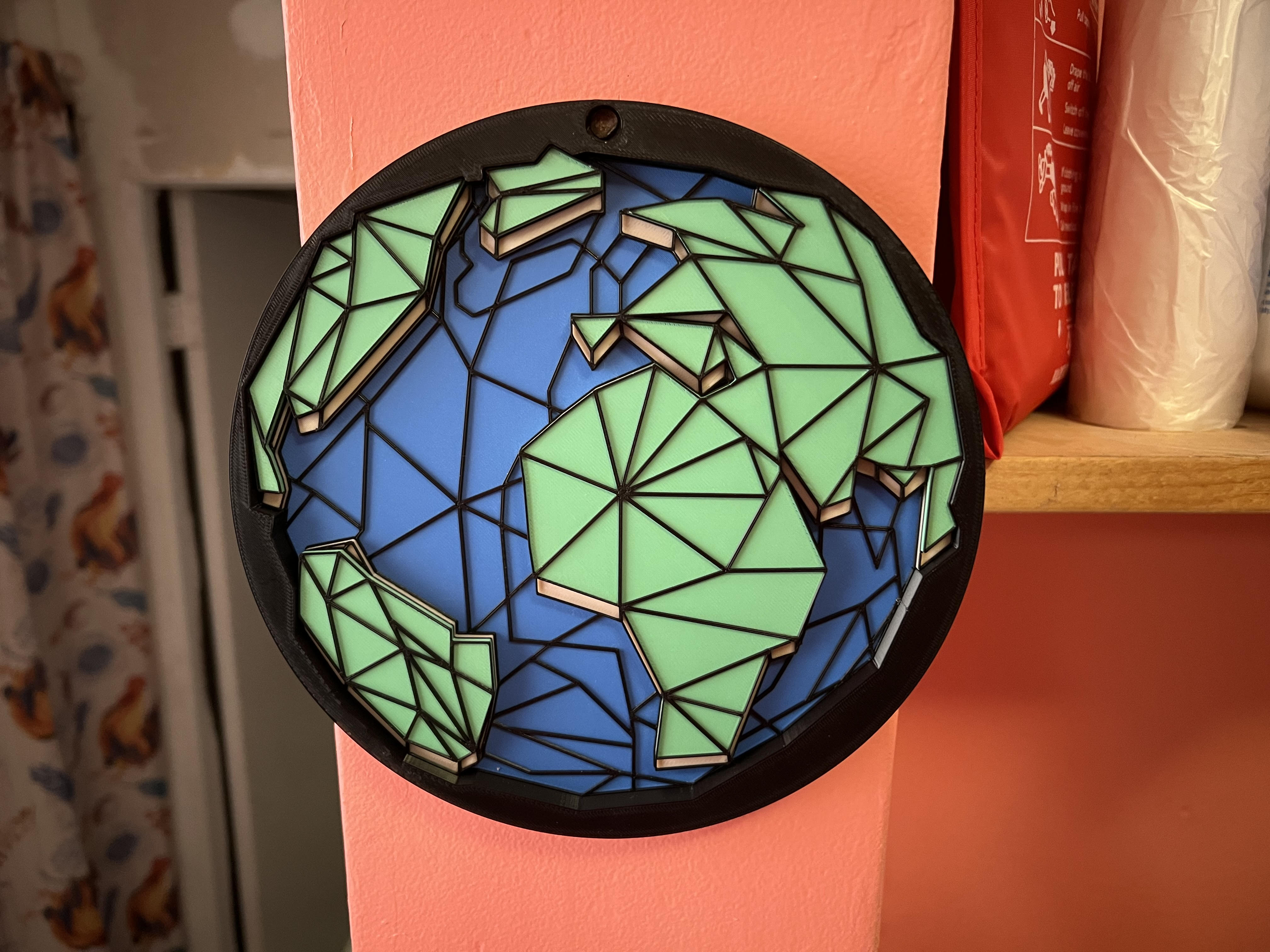 Geometric Earth Wall Art - No MMU Required