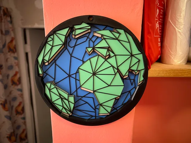 Geometric Earth Wall Art - No MMU Required