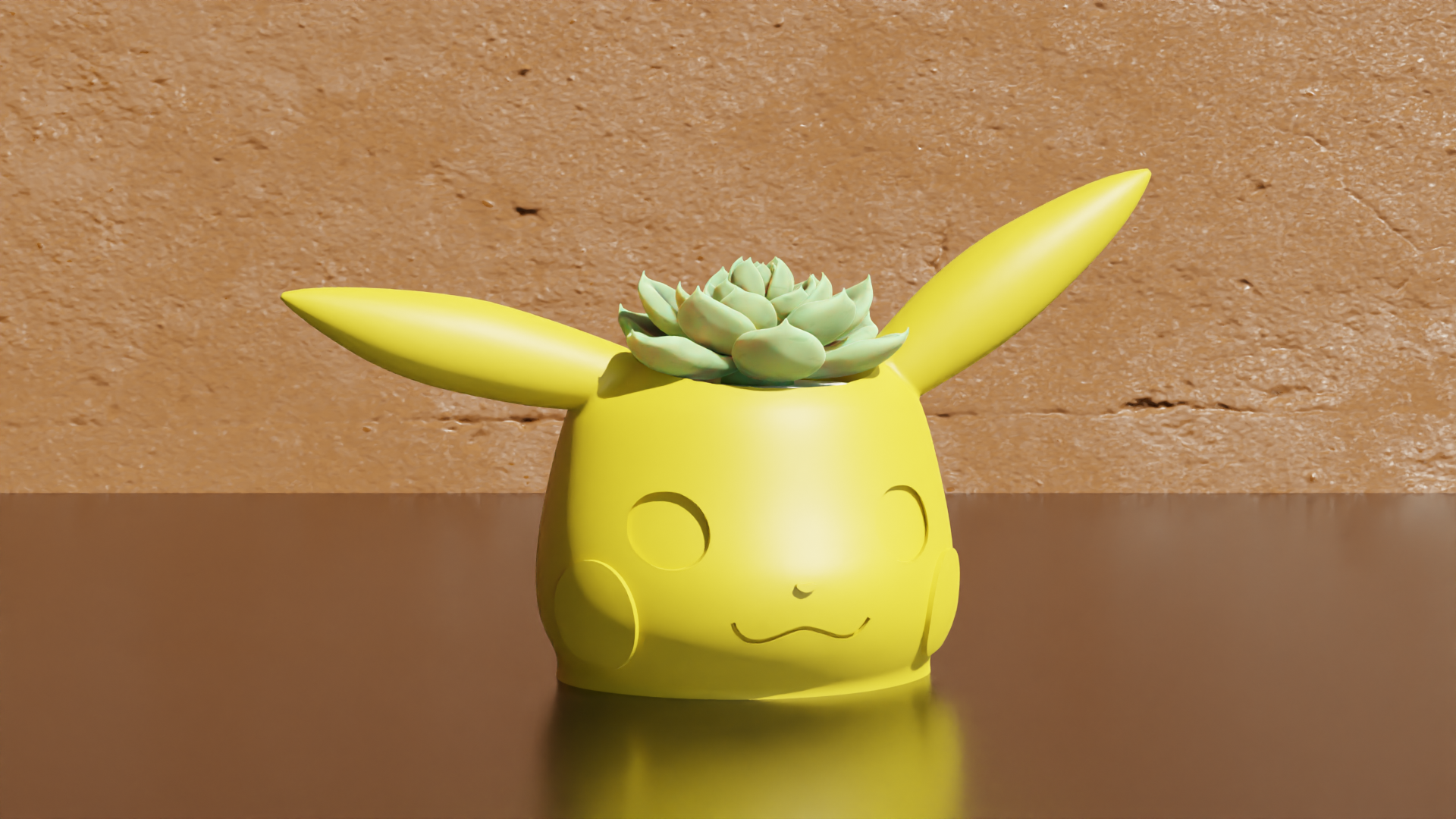 Pikachu - Pokemon Pot Plant 3D model thumbnail