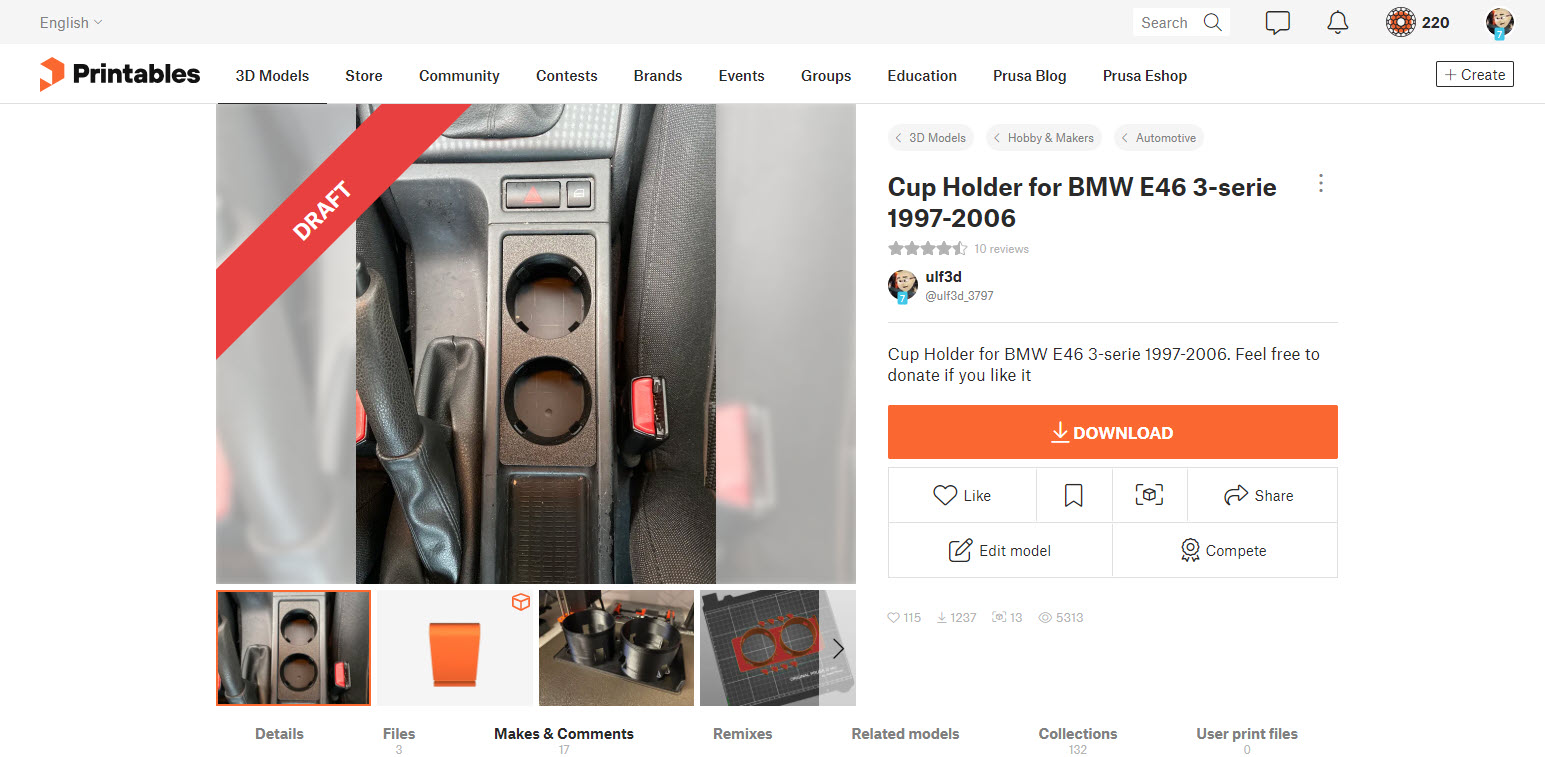 SAWILI Front Center Console Storage Drink Black Cup Holder, for