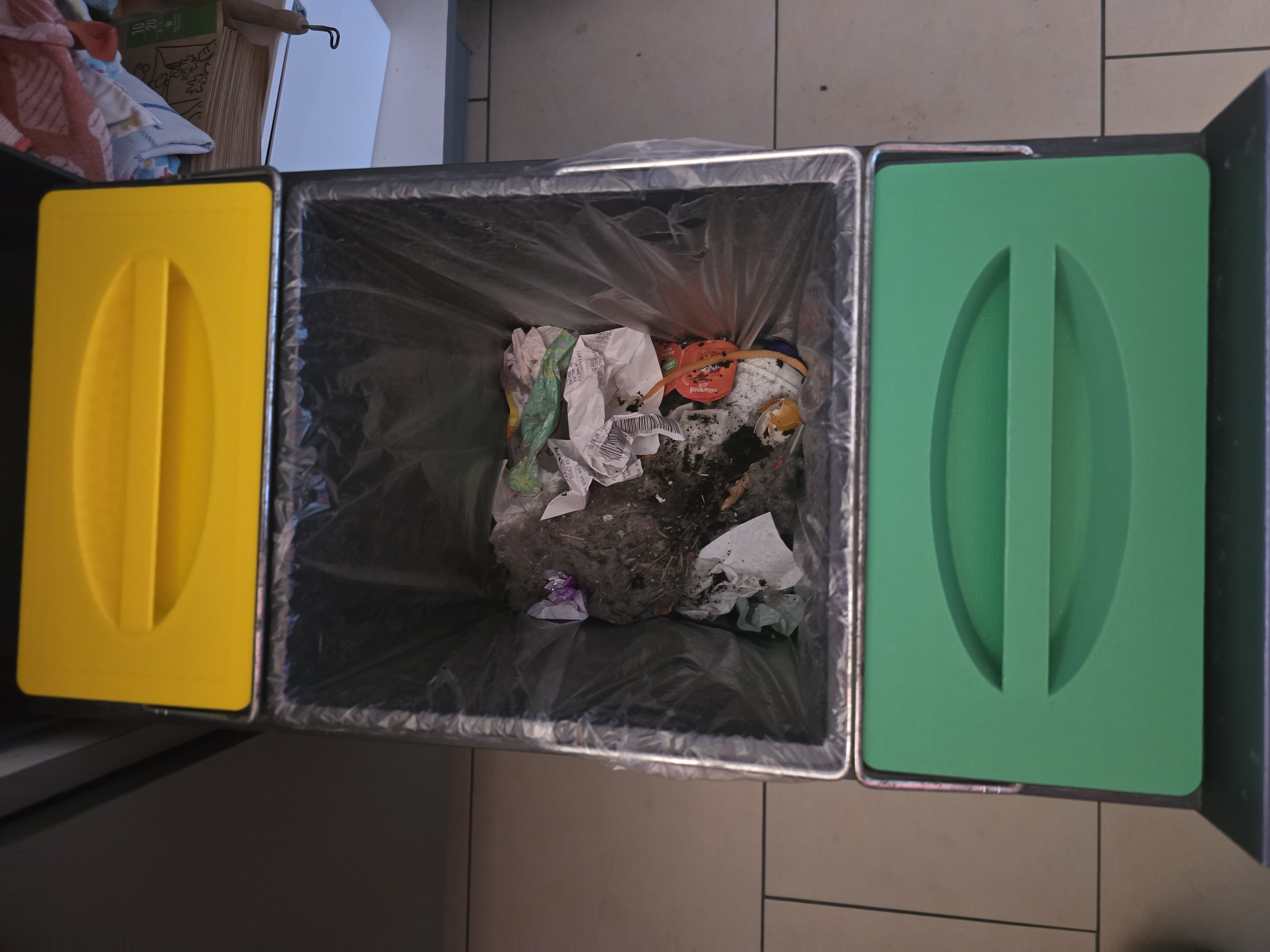Lid for Hailo Terzett Trashbin (organic, plastic waste etc.) with handle - fits 7 Liter bins 1082479 and 1068909