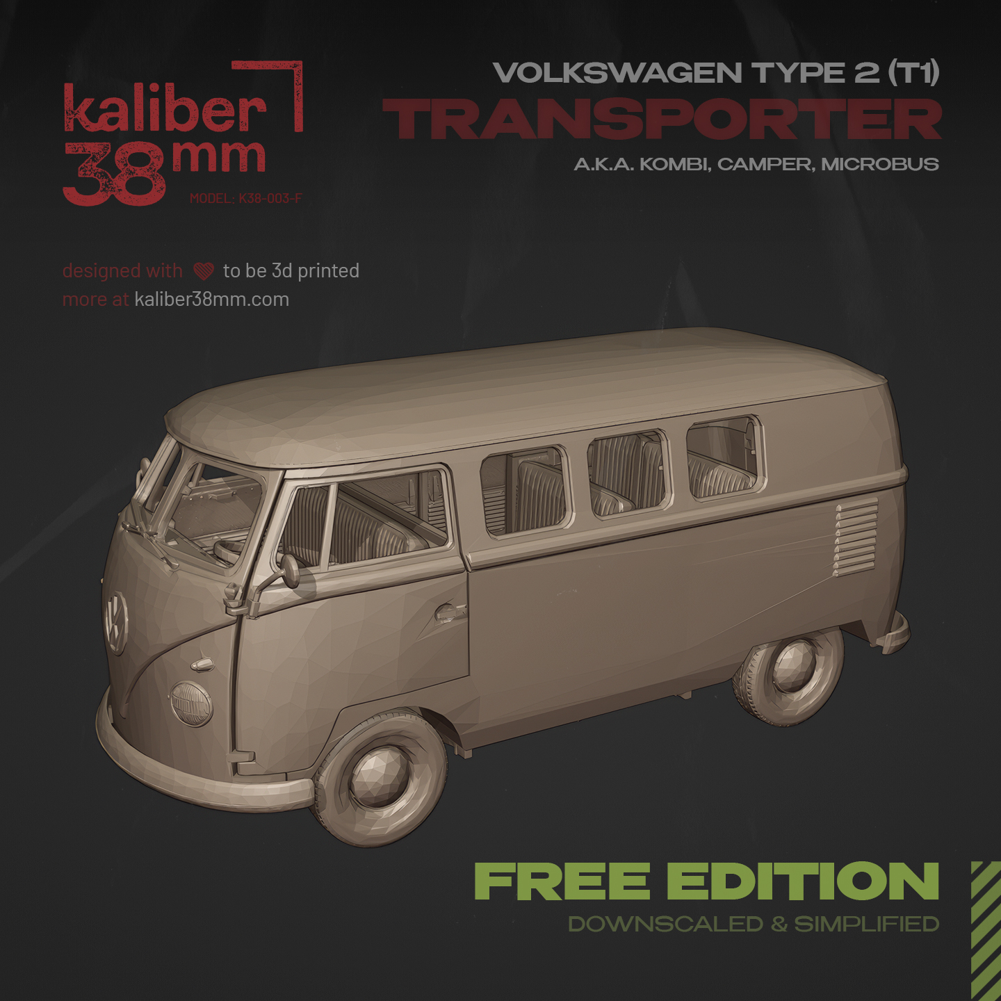 Volkswagen Type 2 (T1) "Transporter" a.k.a. Kombi, Camper, Microbus | Free edition