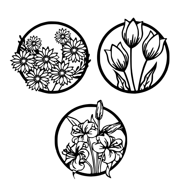 Flower Circle Flower Art