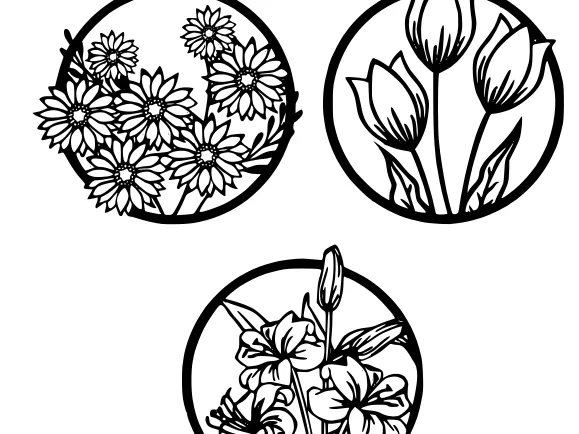 Flower Circle Flower Art