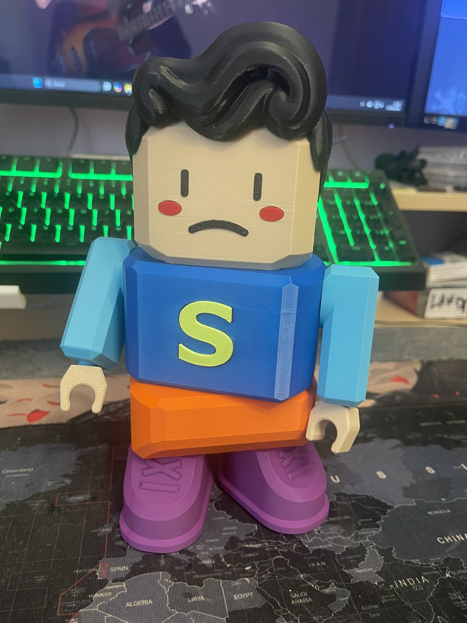 Articulated Modular Figure – Block Boy with Reversible Head & Rotating Hands