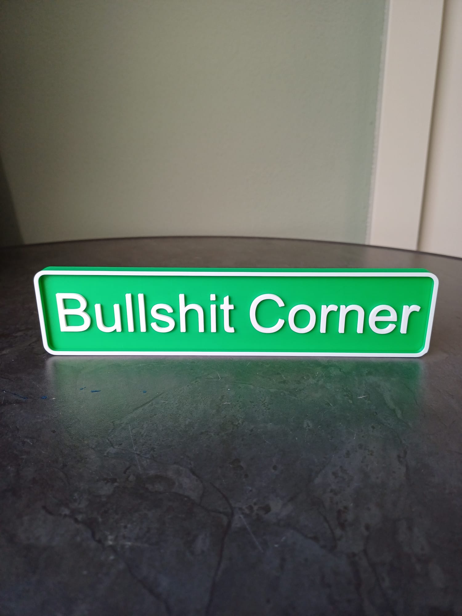 Bullshit Corner Sign – Funny Office Humor Decor