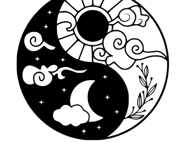 Yin Yang Sun And Moon Wall Art
