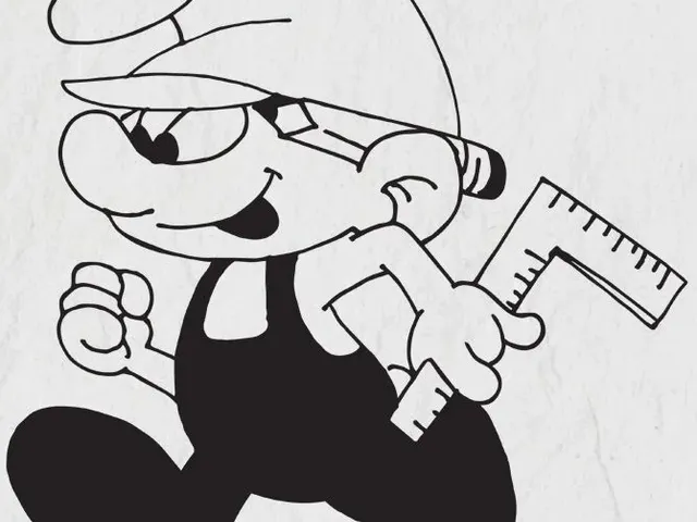 Wall art - Smurf worker