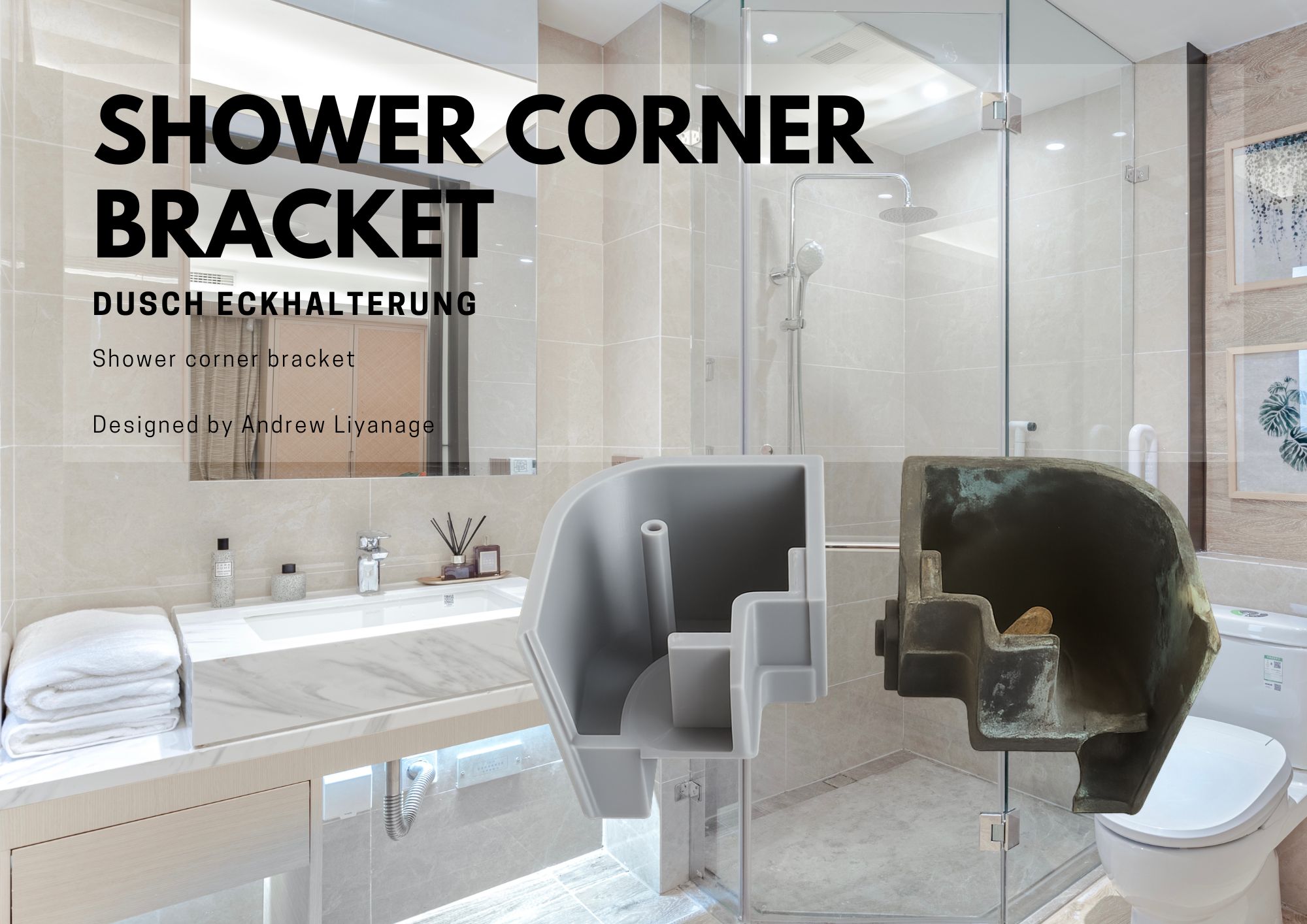 Shower Corner Bracket | Dusch Eckhalterung