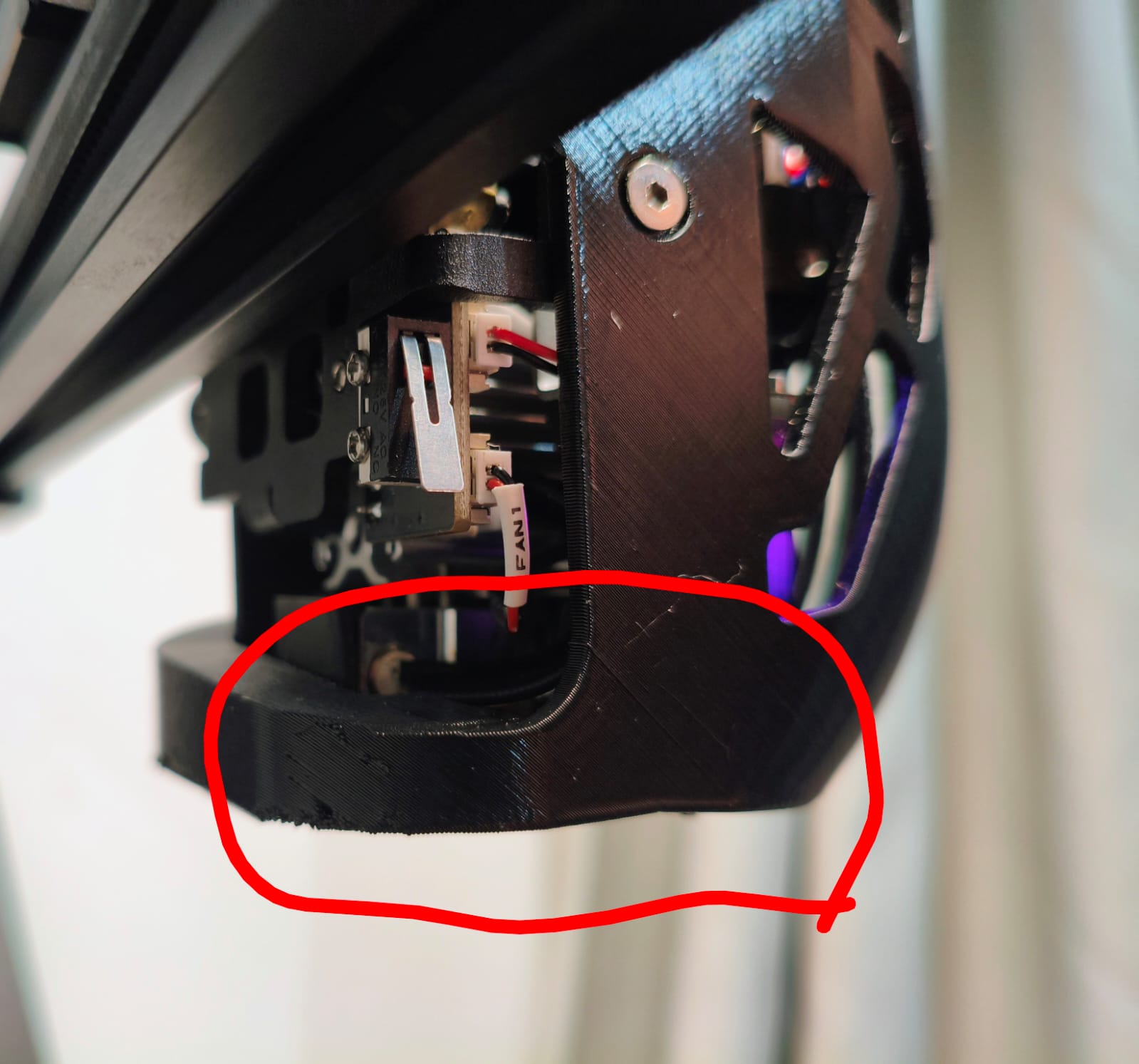 Print Head Cover With 5015 Blower Fan Duct