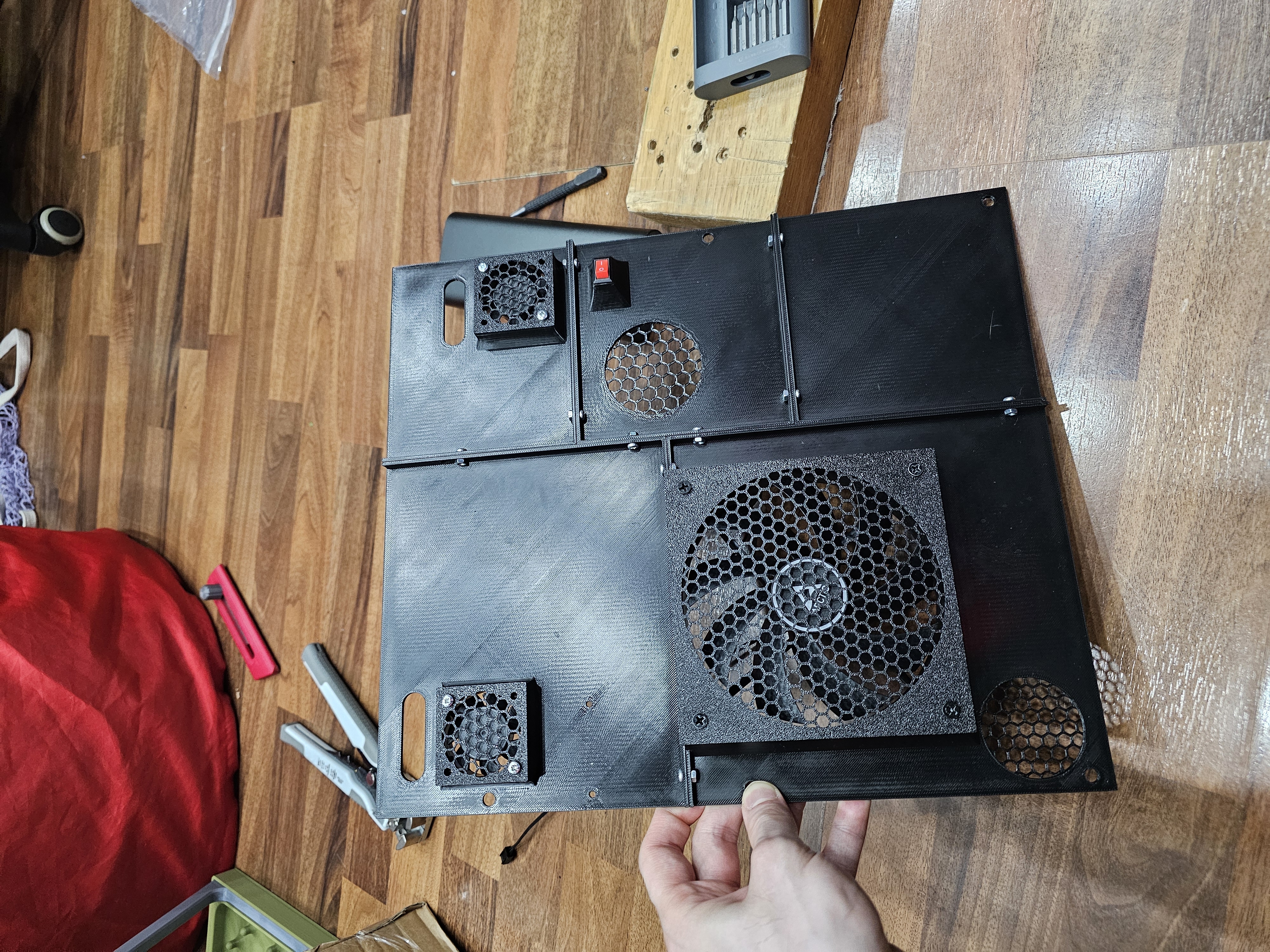 Thumbnail 2 of 3D model Quietmode! Flashforge Adventurer 5M (AD5M) Back Panel w/ 120mm & 4010 fan