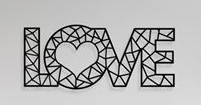 Art mural géométrique love