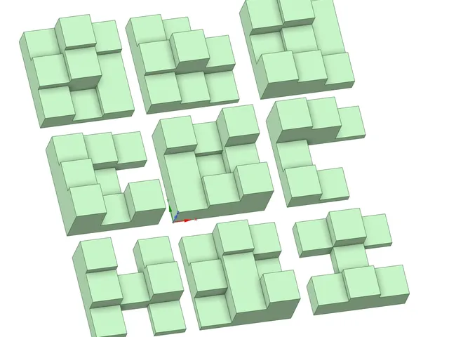 9 element simple wall decoration