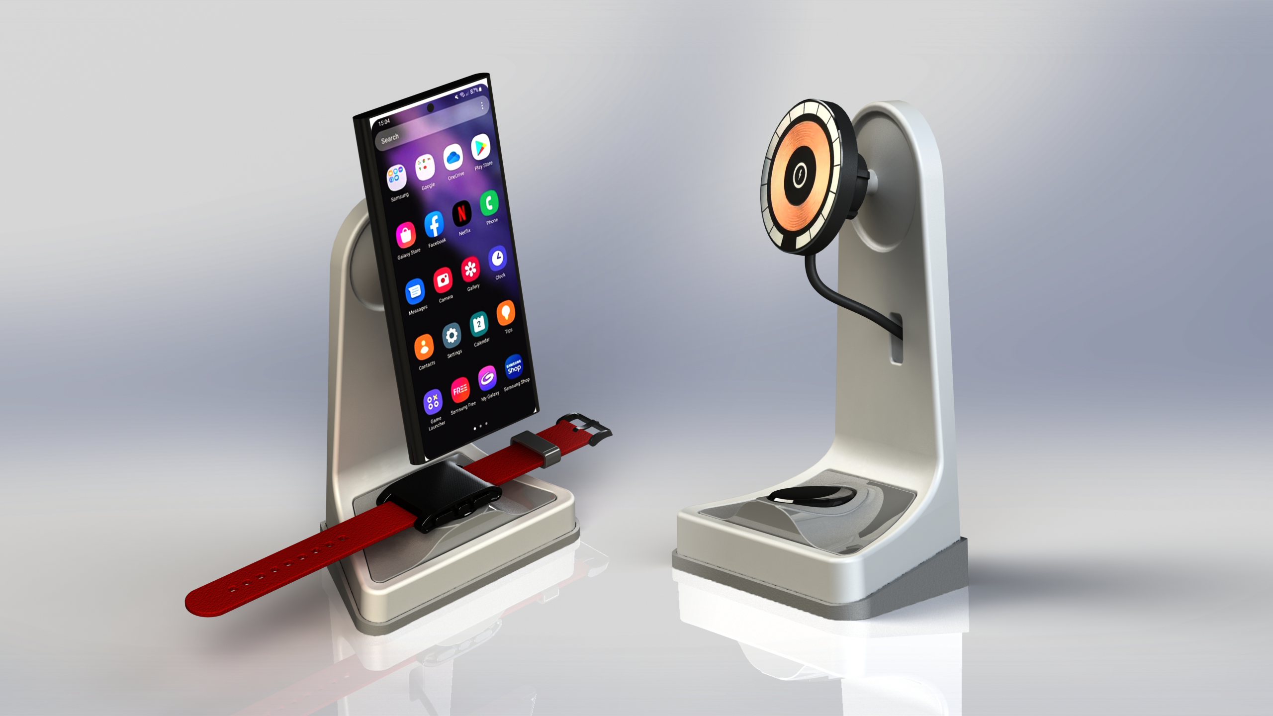 Magnetic Wireless Phone and  Smart Watch Charging Stand (Apple / Samsung / Airpods)