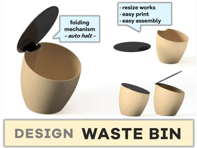 Design Waste Bin / Trash Bin - for Desk, Kitchen Counter, Workspace, ..