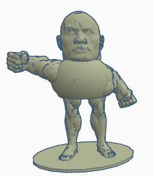 Rock Duck, with arms and legs 3D model thumbnail