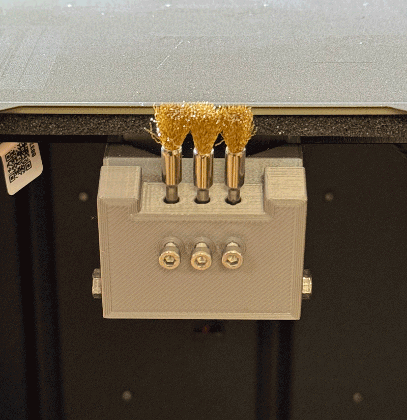 Flip Down Front Nozzle Scrubber for Prusa XL