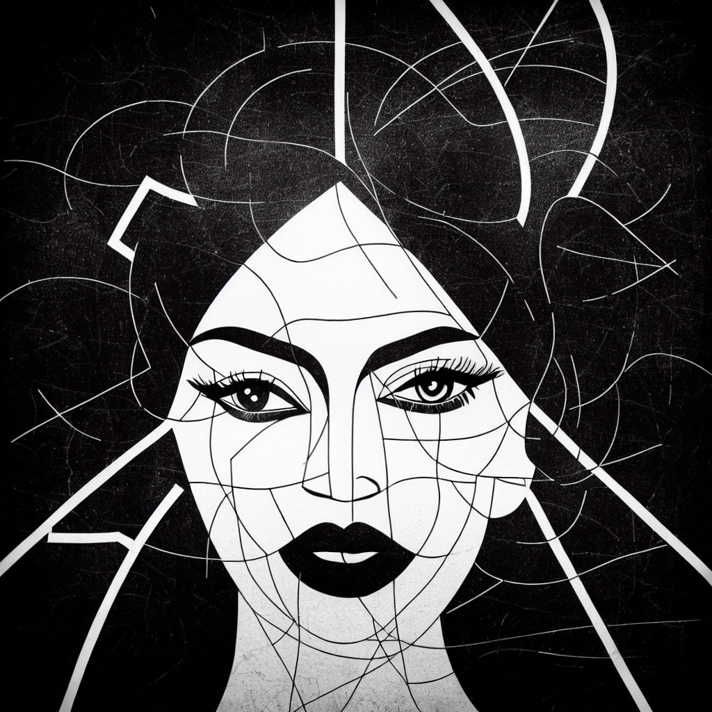 "Geometric Woman" 2D Wall decoration