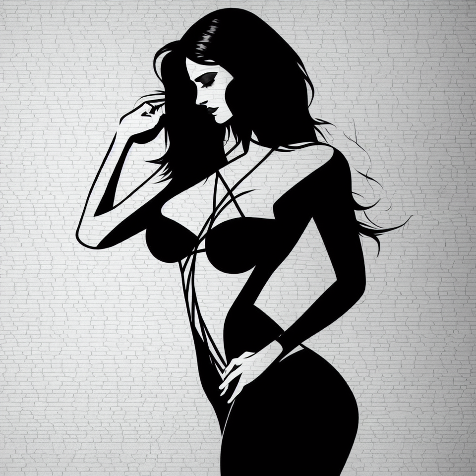 "Dans eden kadın" 2d duvar dekorasyonu p (Sadece Plastik Aparattır!!!)