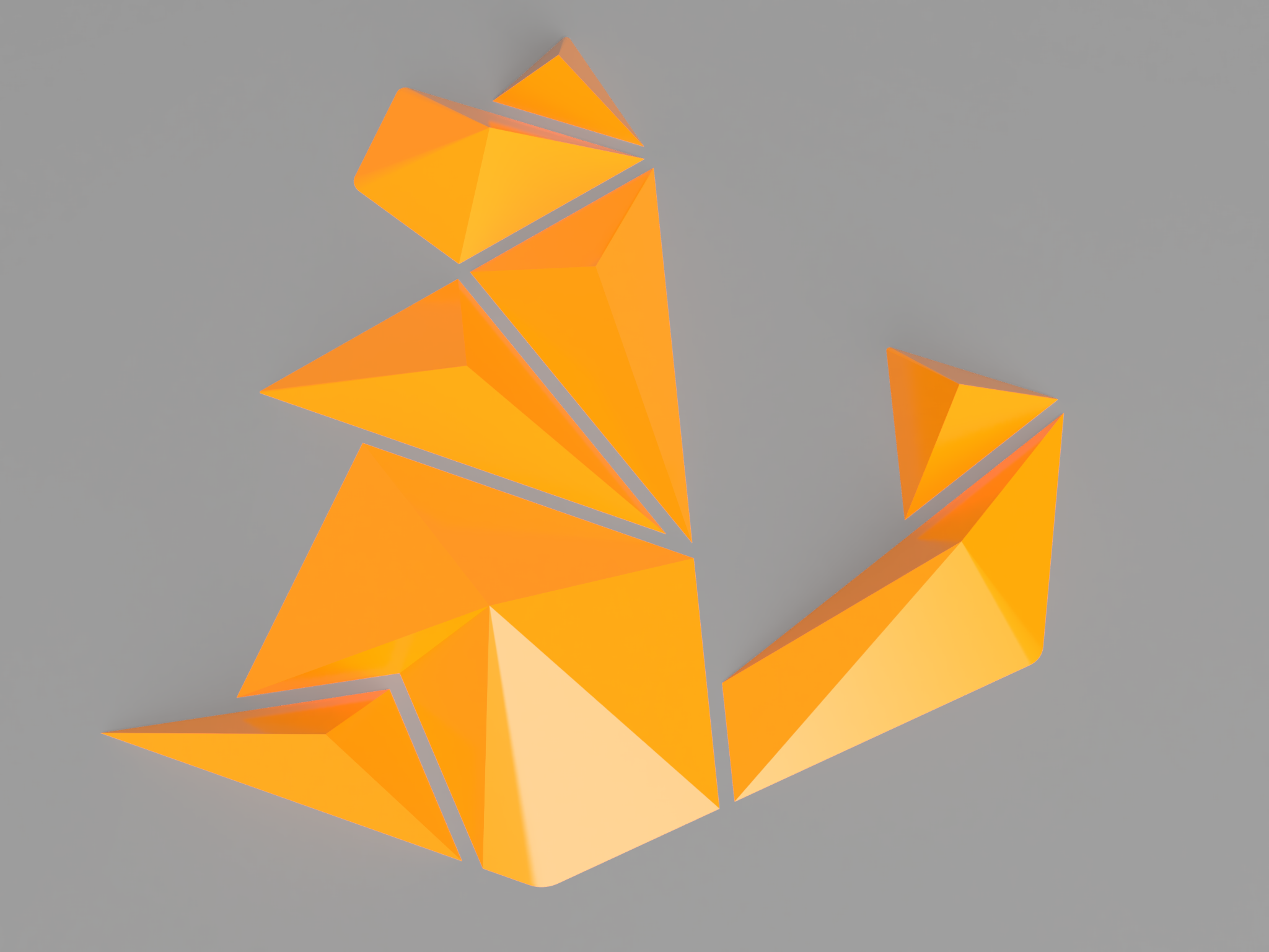 Origami Animals Wall Art by Jakub Lattenberg Download free STL model
