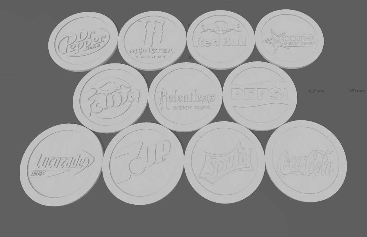 Soft Drink and Energy Drink Brand Coasters