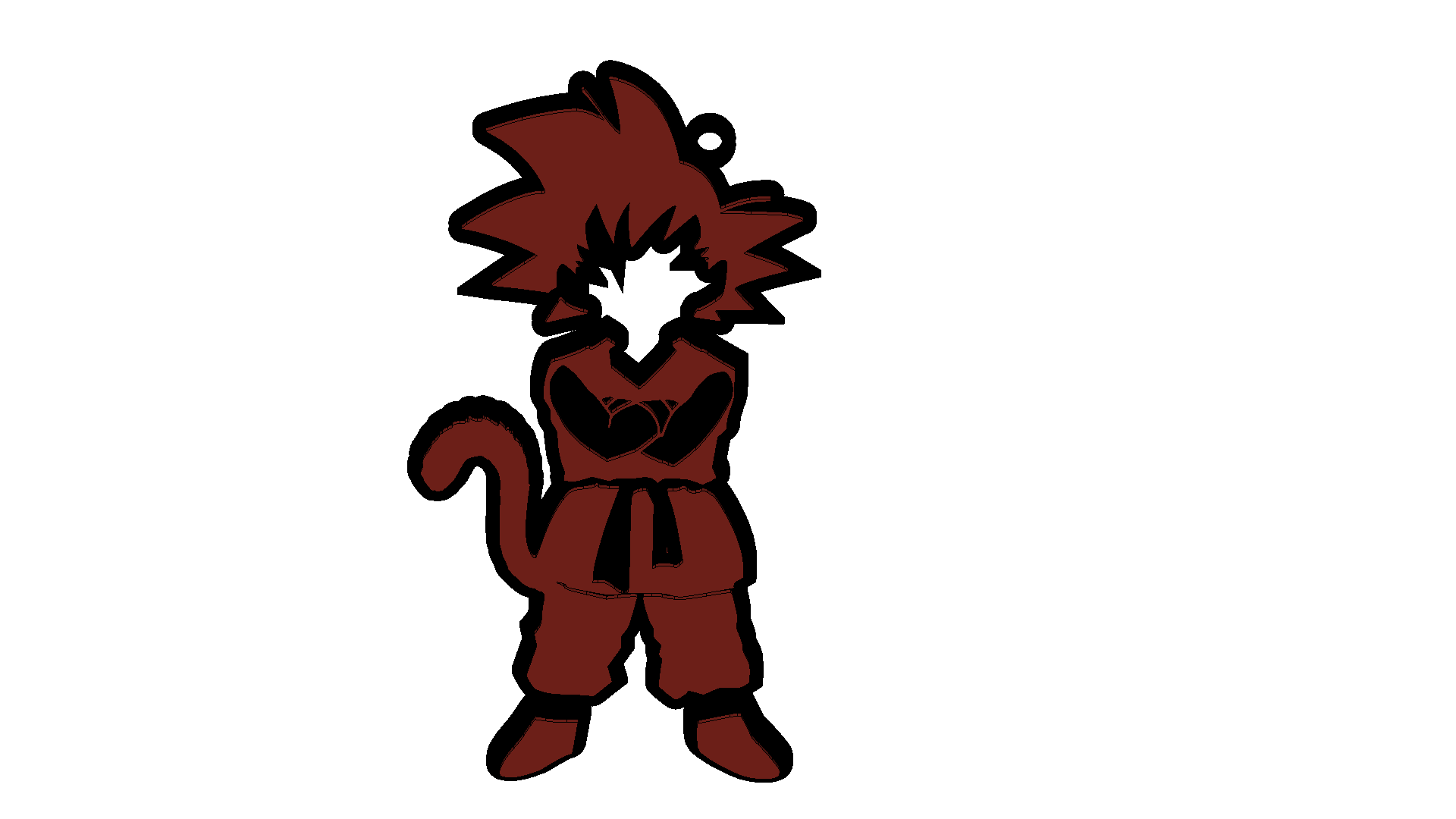 llavero silueta de goku
