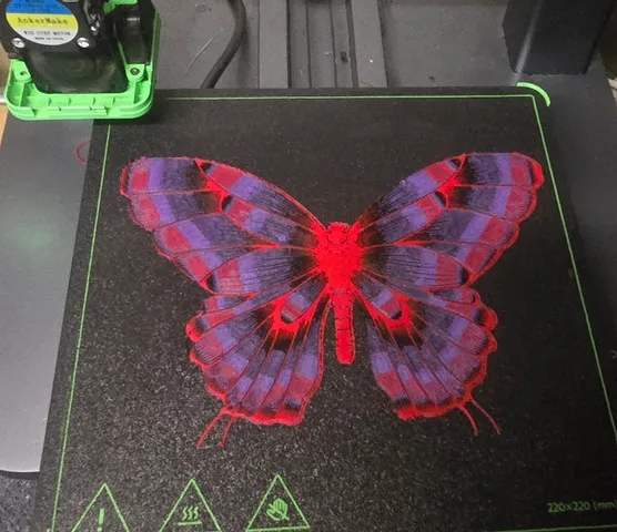 butterfly Hueforge wall art / art work / filament art / Hue forge