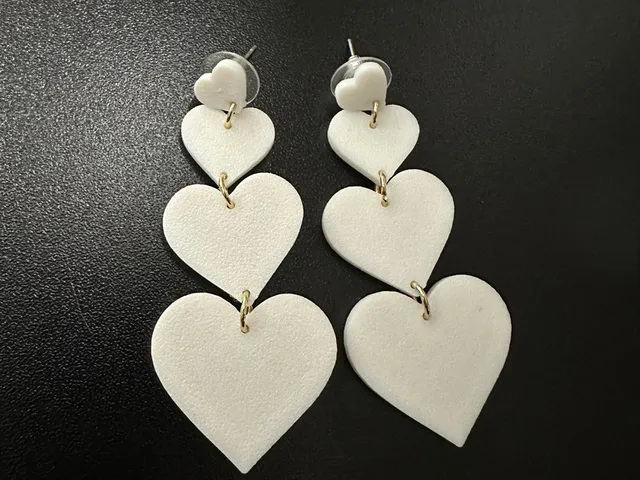 Heart-Shaped Drop Earrings