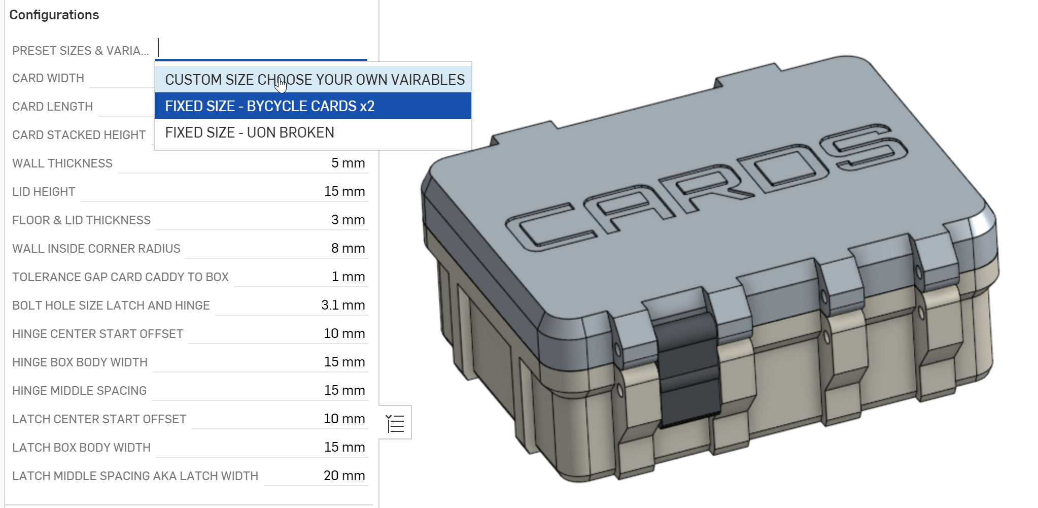 Rugged Box Parametric Configurable OnShape CAD by julianjc84 | Download ...