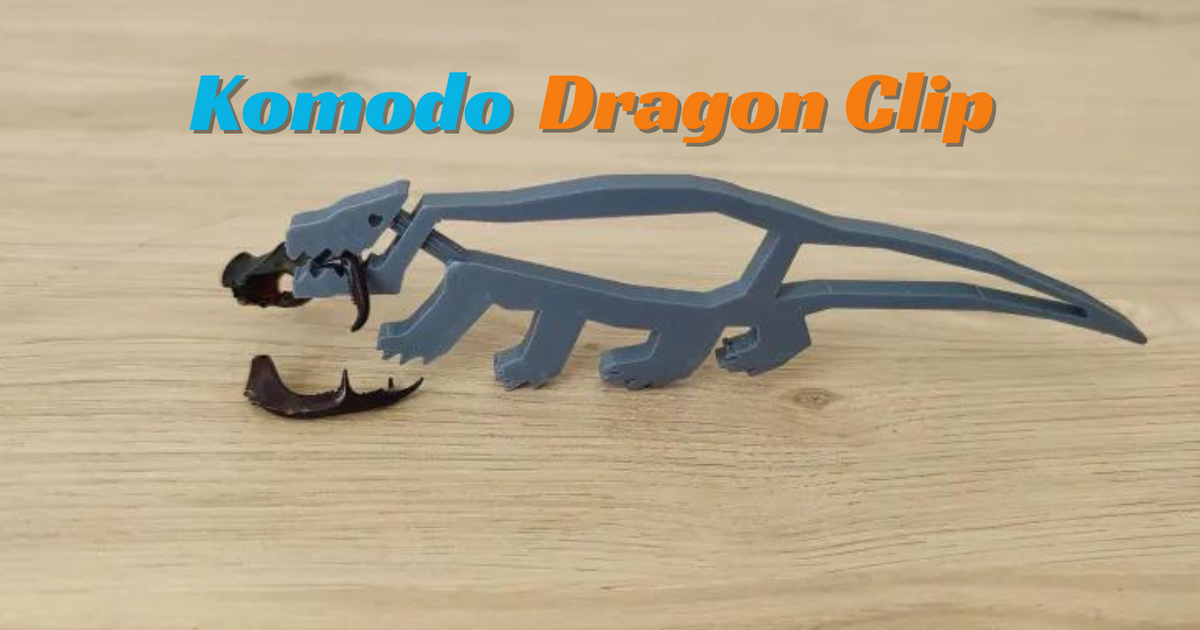 Komodo Dragon Chip Clip by yo_vlad | Download free STL model ...