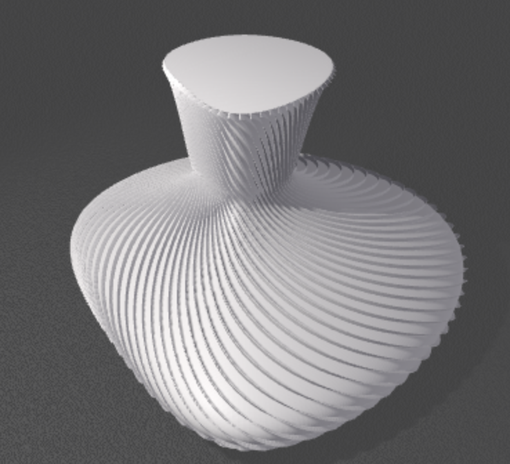 Modern Abstract Stripped Vase