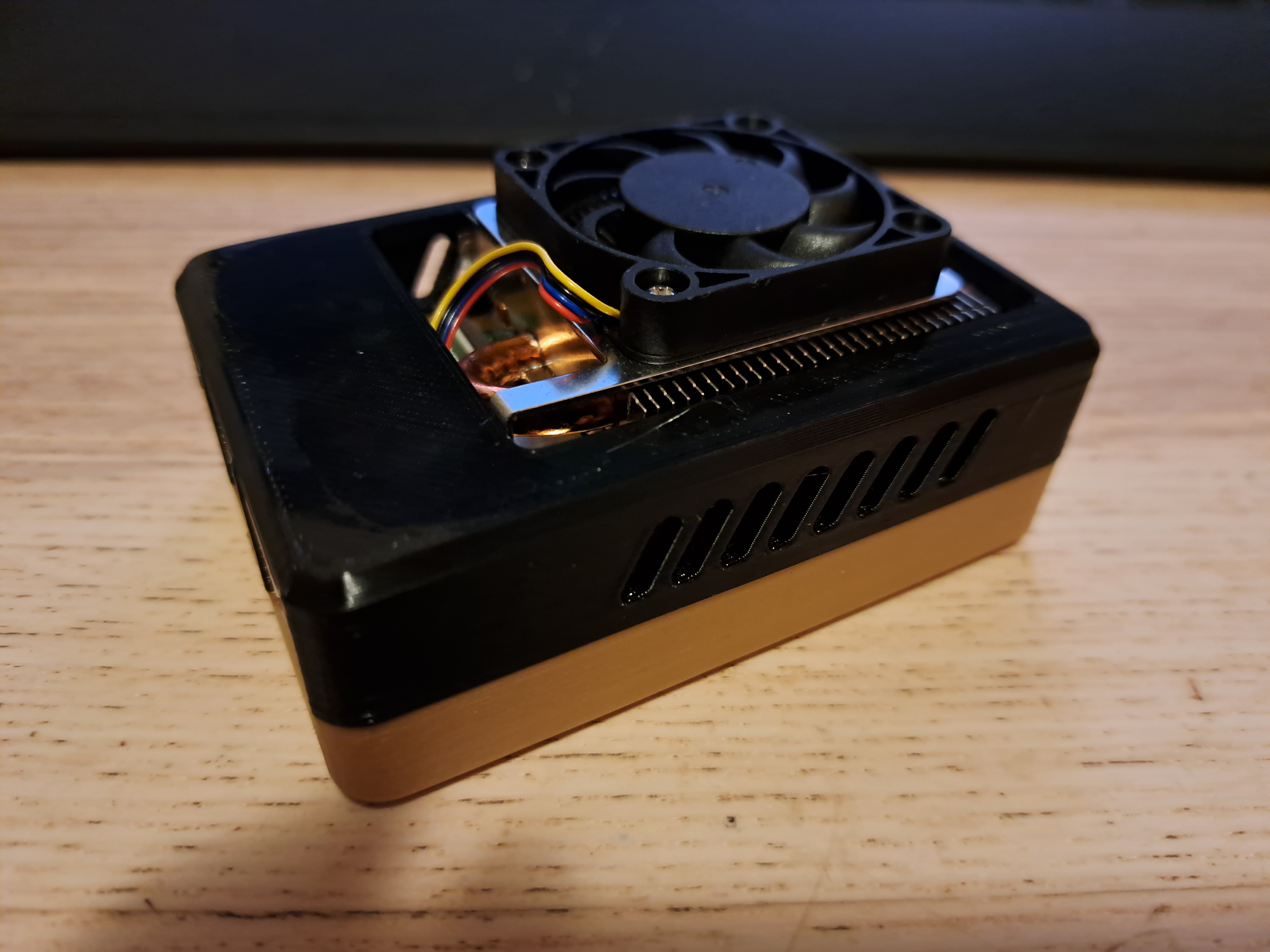 raspberry pi 5 case, pimeroni nvme base and 52pi low profile tower cooler